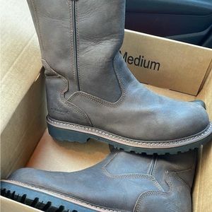 Steel toe thorogood slip on boots size 9.5 wide